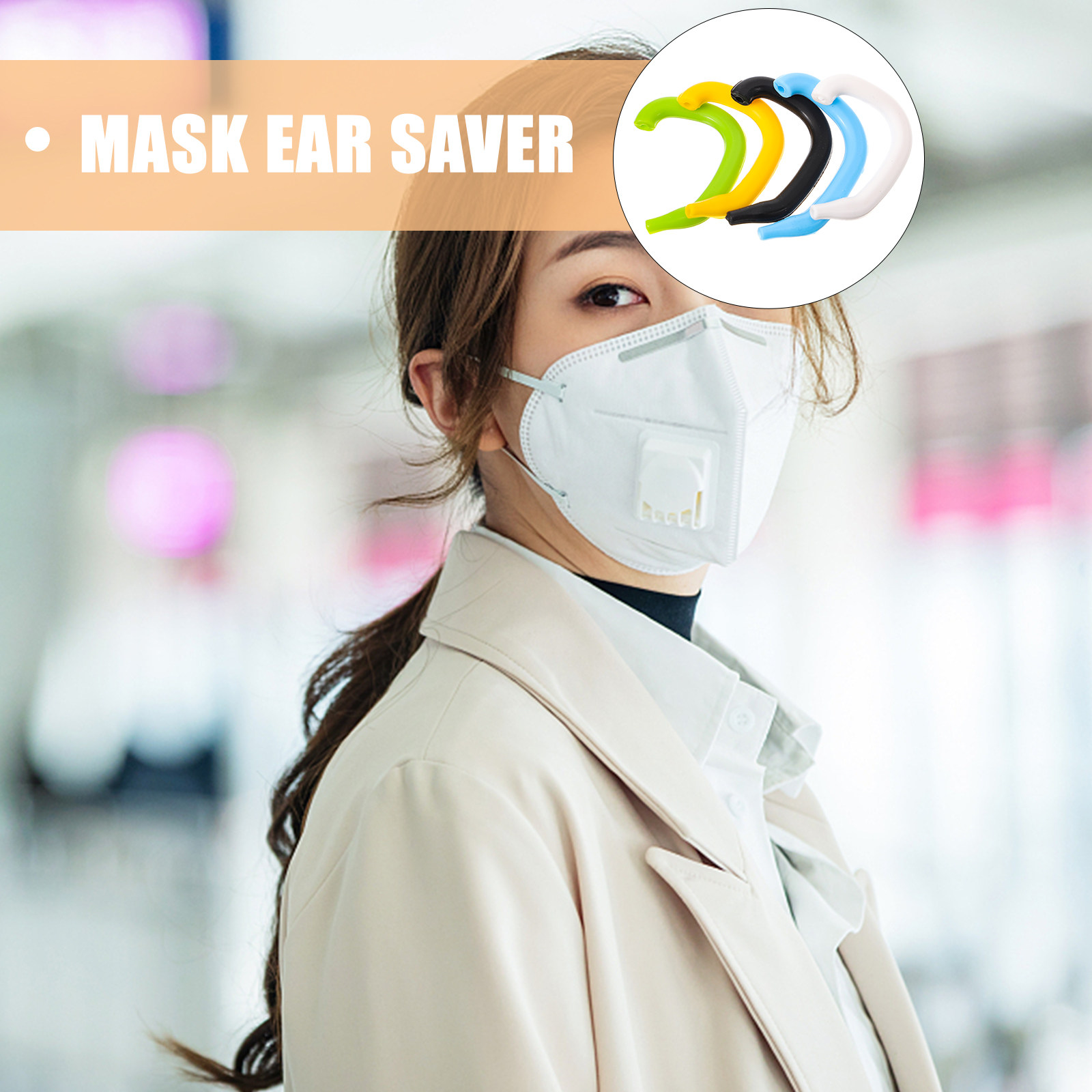 Disposable Surgical Mask - 5 Buah Masker Pelindung Telinga Silikon