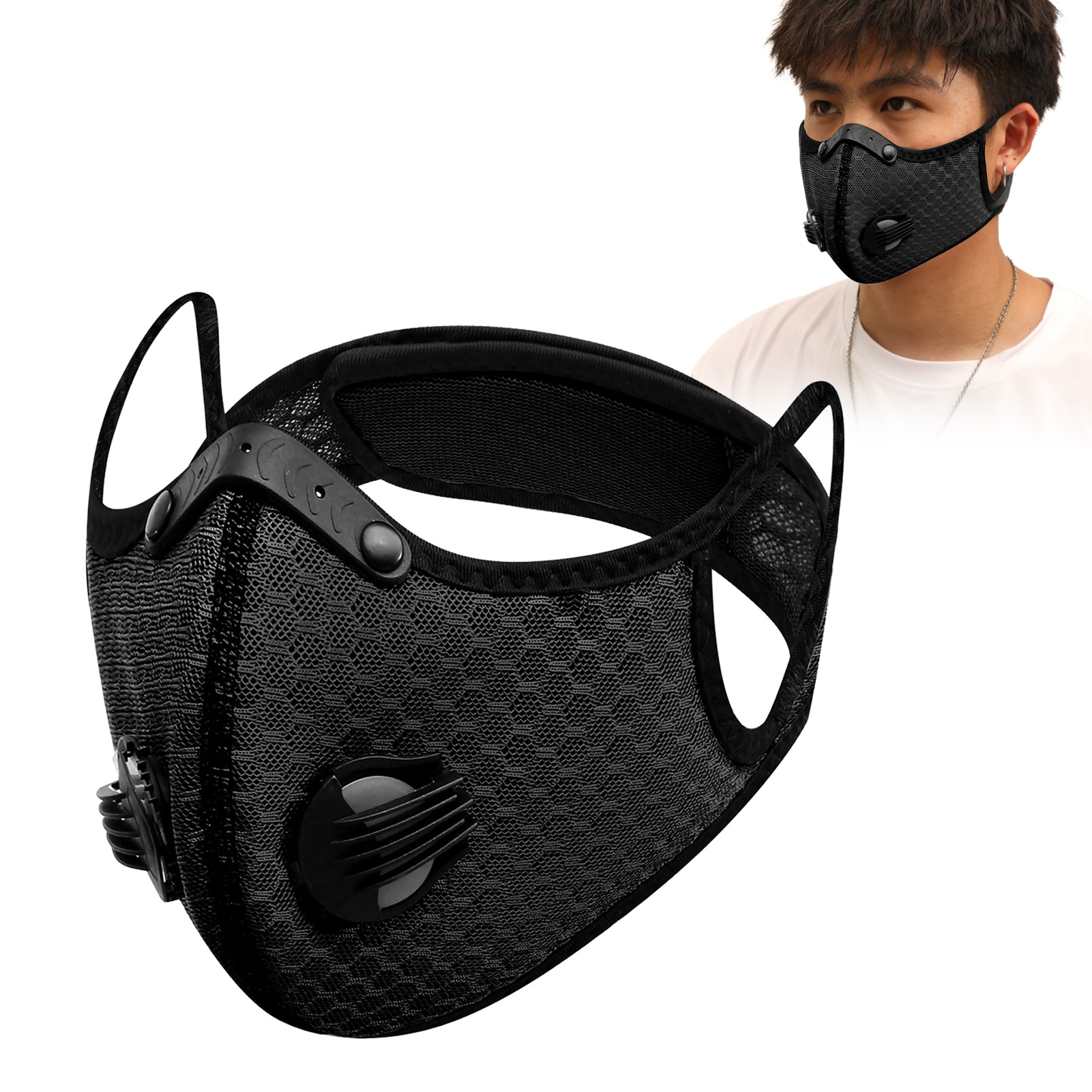 Anti Pollution Mask - Masker Berkendara Tahan Angin Uniseks Masker