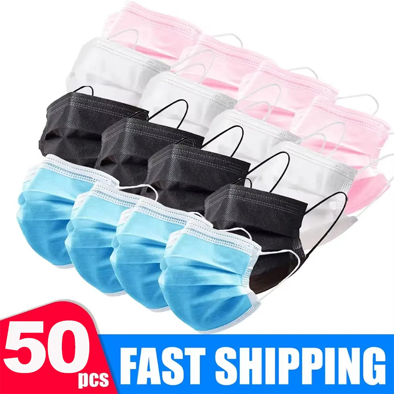 50 Buah Masker 3 Lapis Masker  - Disposable Mask Blue ulasan dan harga
